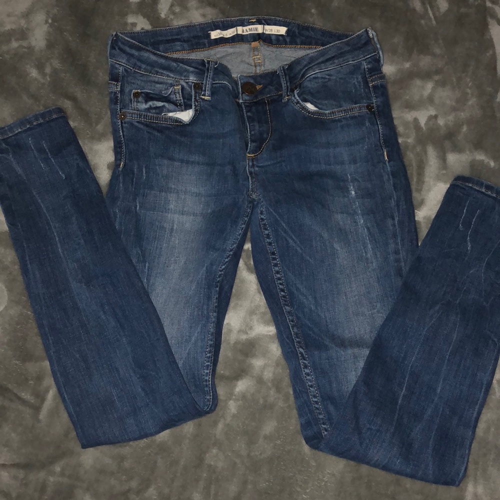 Dark blue skinny jeans